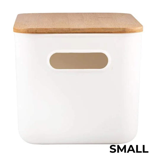 Plastic & Bamboo Storage Containers – Multi-Purpose Organisers
